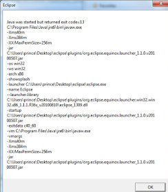 Java was started but returned exit code=13