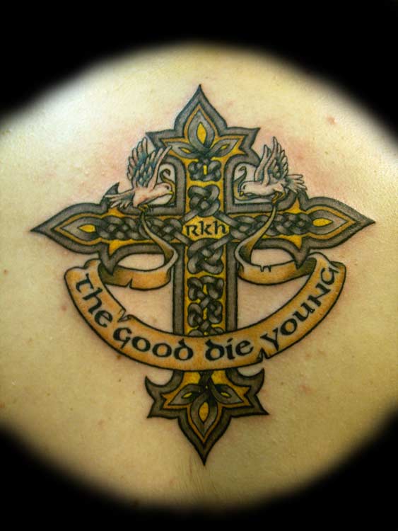 Whichever tattoo you choose, whether it's a memorial cross 