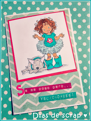 scrap reto mo's challenge turquoise