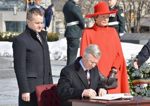 King Philippe and Queen Mathilde of Belgium are welcomed at Rideau Hall by Governor General Julie Payette