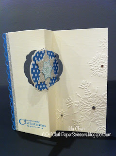 Thinlit card with Festive Flurry by Ida Chan Stampin' Up! Vancouver