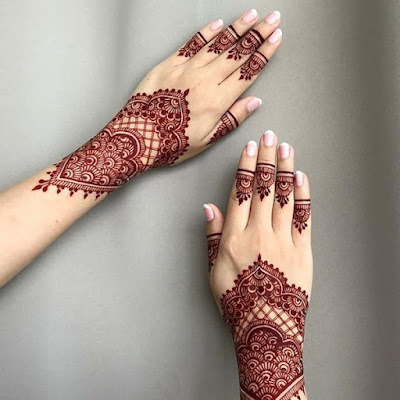 Unique Finger Back Hand Mehndi Design