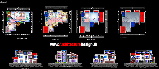 Modern Houses Design Dwg format 03