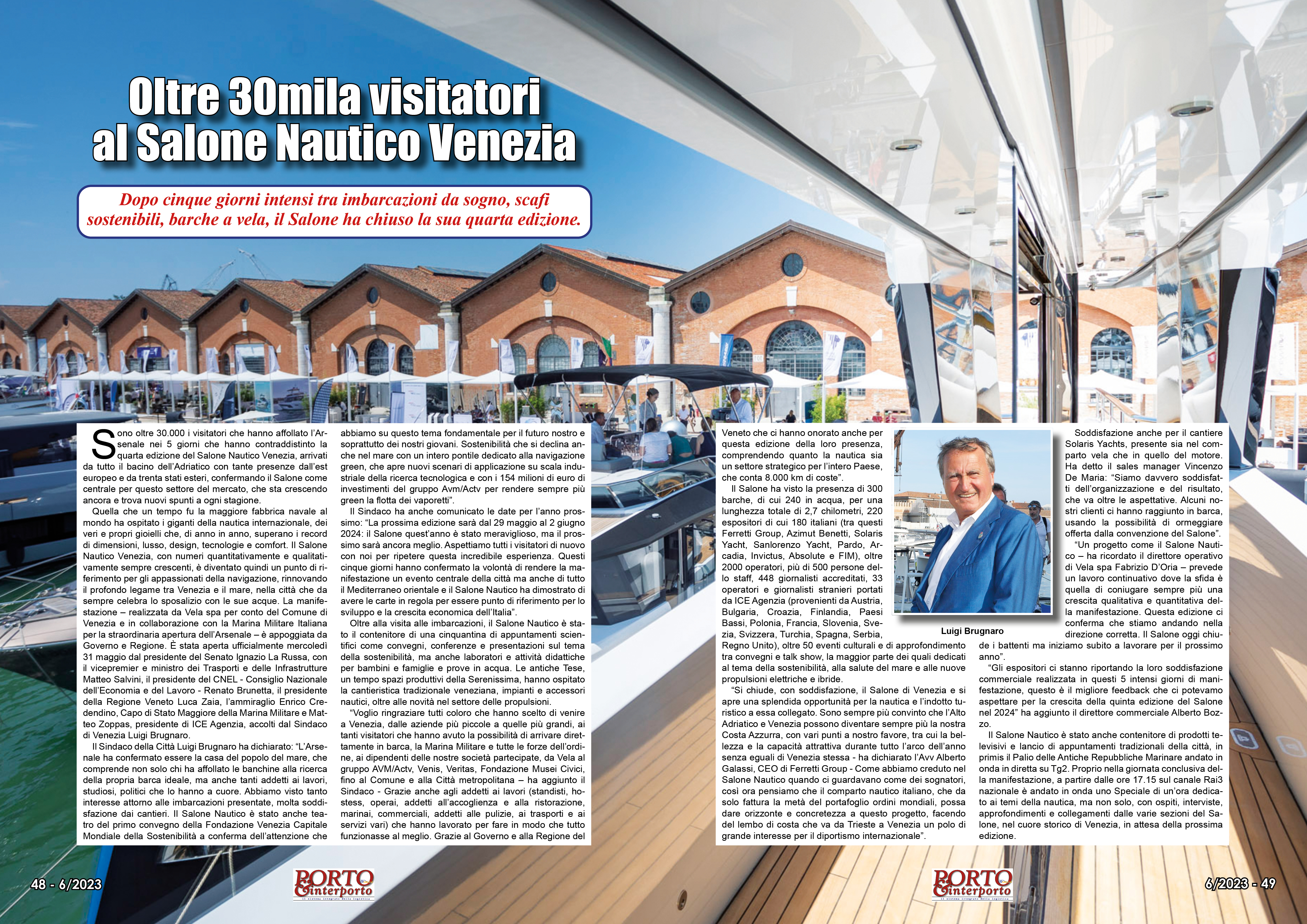 GIUGNO 2023 PAG. 48 - Oltre 30mila visitatori al Salone Nautico Venezia