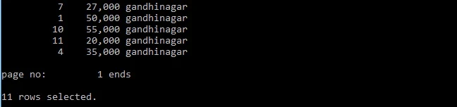 Example of report