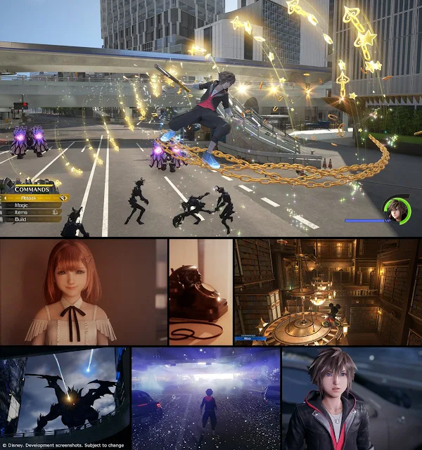 Captura de Kingdom Hearts IV con Mickey Mouse como personaje jugable