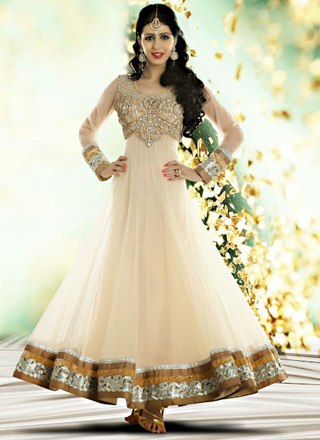 Indian Wedding Wear Long Anarkali Dress Modern Girls