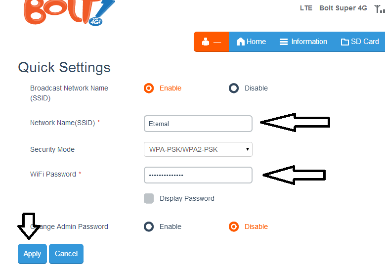 Cara Mengganti Nama dan Password Modem Bolt