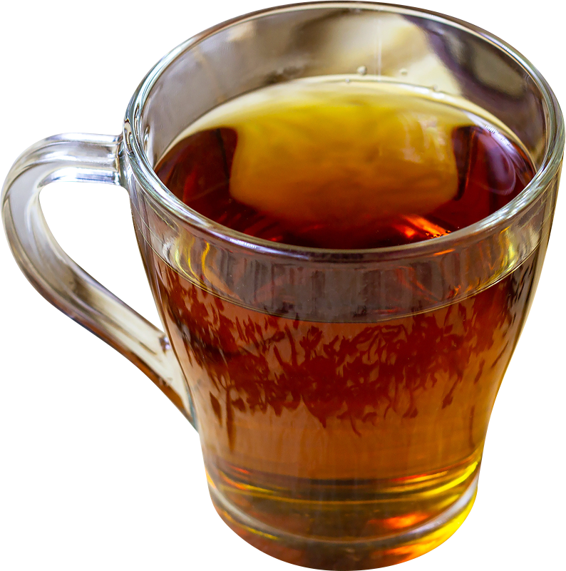 teh hangat dalam gelas