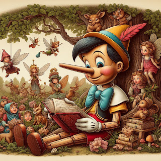 Pinokio Dongeng Perjalanan Sebuah Kayu Menjadi Anak