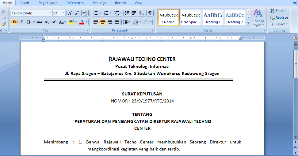 Contoh Surat Jalan Barang Rumah Tangga