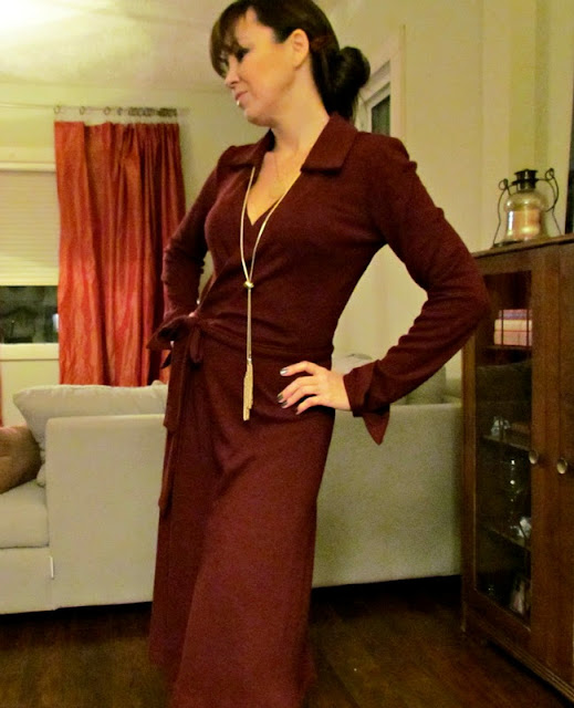 Wrap Dress, Simplicity 7705, Diane Von Furstenburg knockoff, designer knockoff