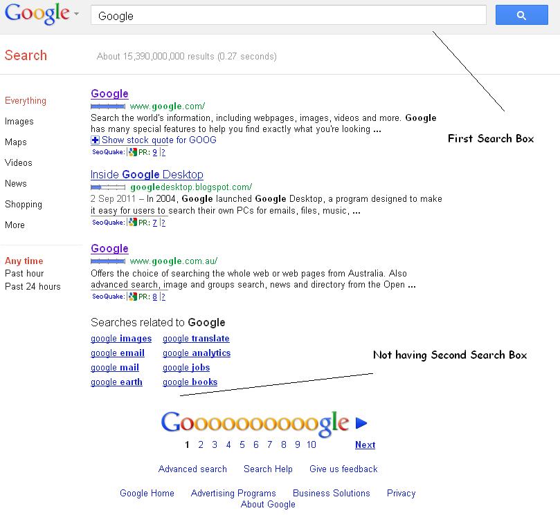 Where Is Google Second Search Box Blogging Alerts How To