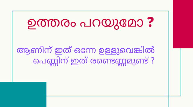 Kusruthi Chodyam 2019 with Answer