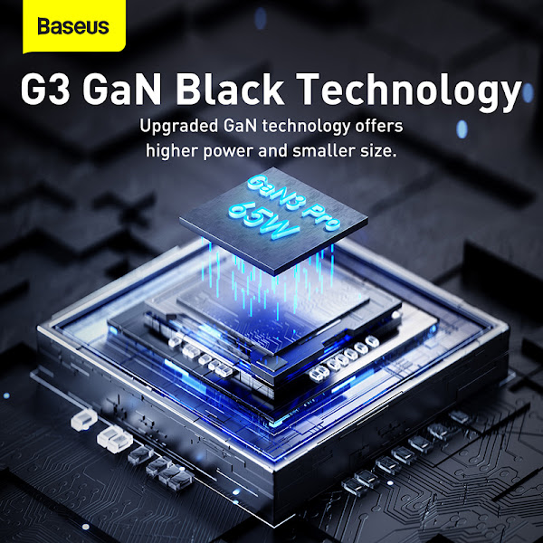Bộ sạc nhanh 65W Baseus GaN3 Pro  Desktop Powerstrip 2AC+2 U+2C (With Mini White Cable Type-C to Type-C 100W(20V/5A) 1m )