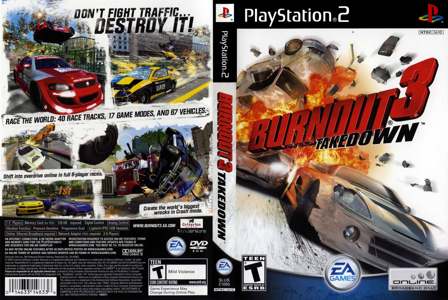 Burnout 3 Takedown Playstation 2 Ultra Capas