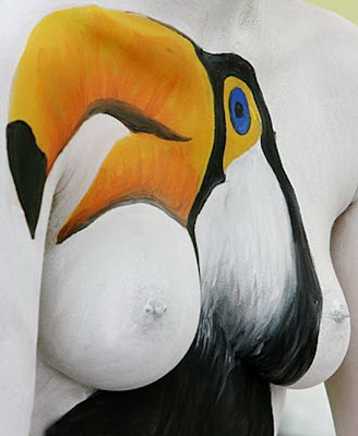 Body Canvas Art Body Painting Bird Concept