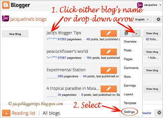 Screenshot to illustrate how to enable Threaded Comments on Blogger - Step 2