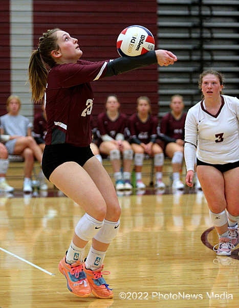 Jayci McGraw plays volleyball with the Rockets