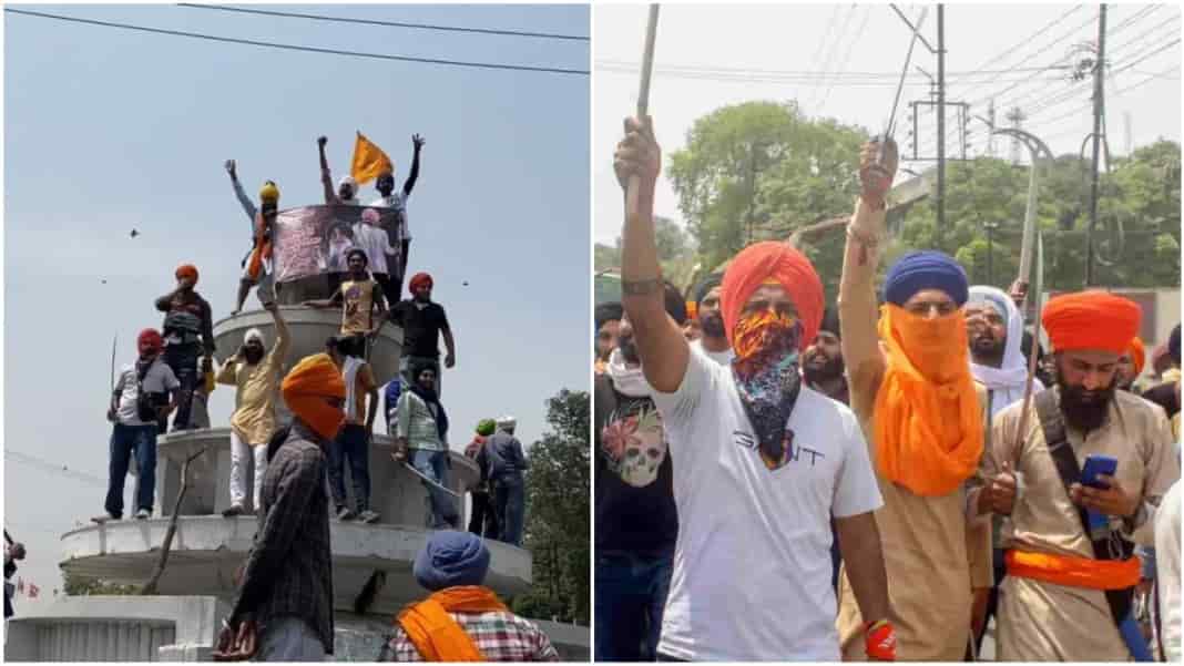 Khalistani supporters attack Hindu temple in Patiala