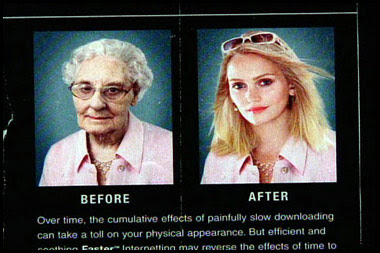 funniest before and after photo of the effects of anti ageing cream old lady and young woman picture