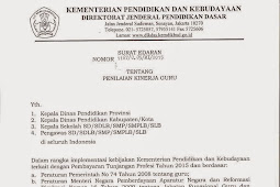 Download Surat Edaran Resmi Evaluasi Kinerja Guru (Pkg) Tahun 2015