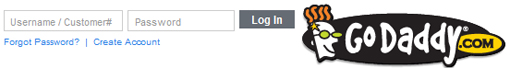 Parking domain name at GoDaddy-login