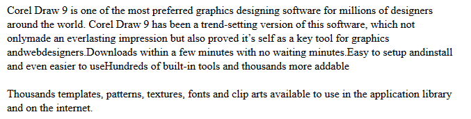 Corel Draw 9 Description