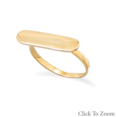 14K GOLD BAR RING