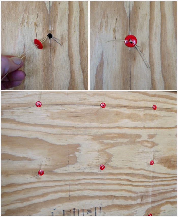 How to Tuft a Headboard, Backer Buttons