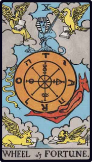 X - The Wheel of Fortune - Tarot Card from the Rider-Waite Deck