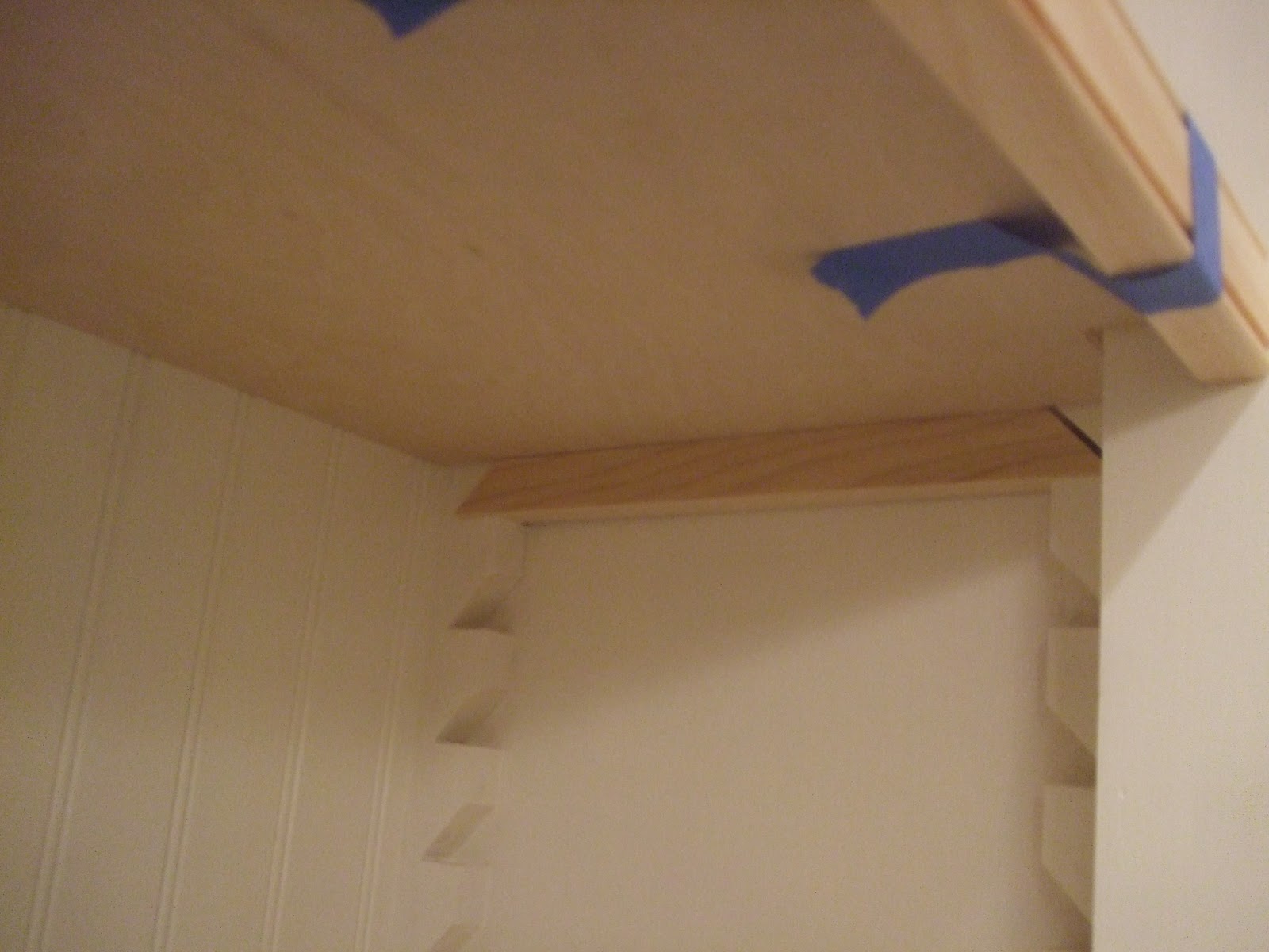 The shelves are out of plywood with a poplar face with two bead 