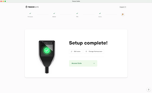 trezor io start