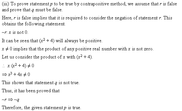 Solutions Class 11 Maths Chapter-14 (Mathematical Reasoning)