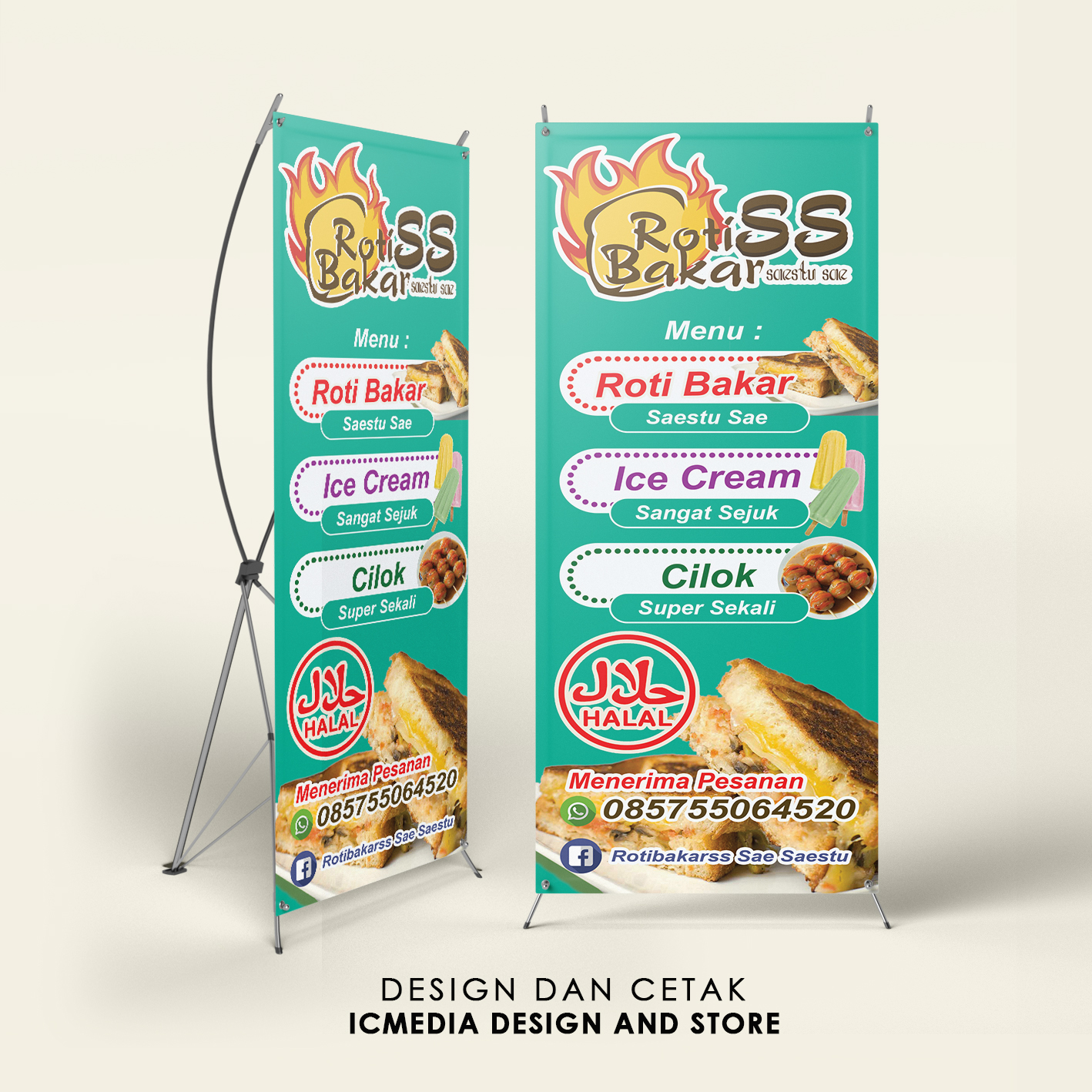 Contoh X Banner  Toko  Kue desain  spanduk keren