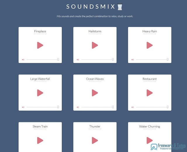 SoundsMix : une application en ligne pour créer des sons relaxants