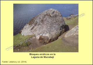 Bloques erráticos en la Laguna de Mucubají