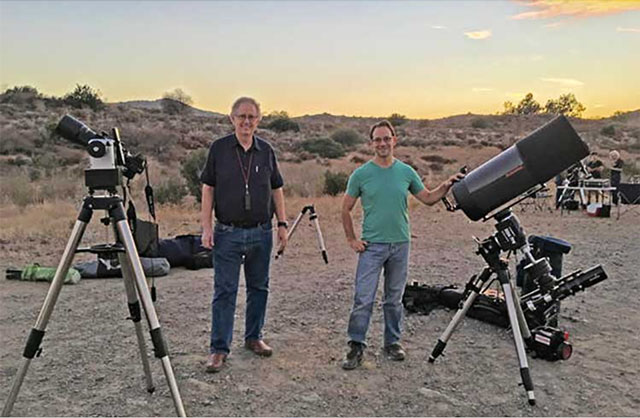 Black Star Canyon observing (2016) with "Mad about Mars, Eric" (Source: Palmia Observatory)