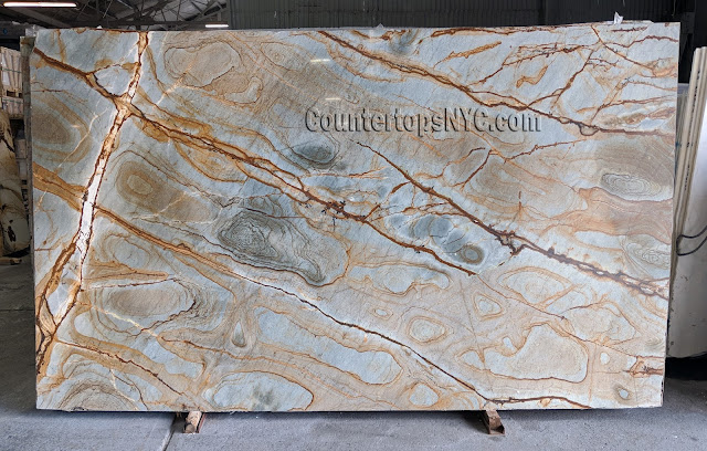 Stone wood quartzite slabs for countertops