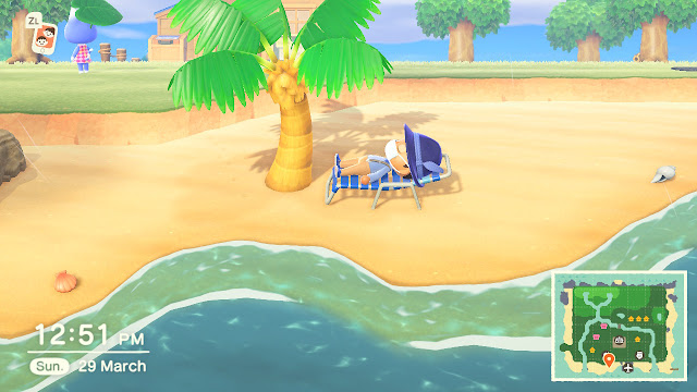 Sharing my Animal Crossing island with my girlfriend.