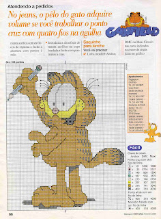 punto de cruz especial Garfield