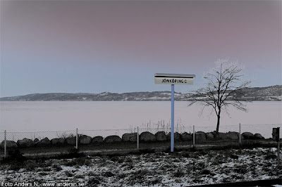 jönköping c, central, centralstation, järnvägsstation, järnväg, vättern, vinter, vinterkväll, kväll, kallt, kyla, foto anders n