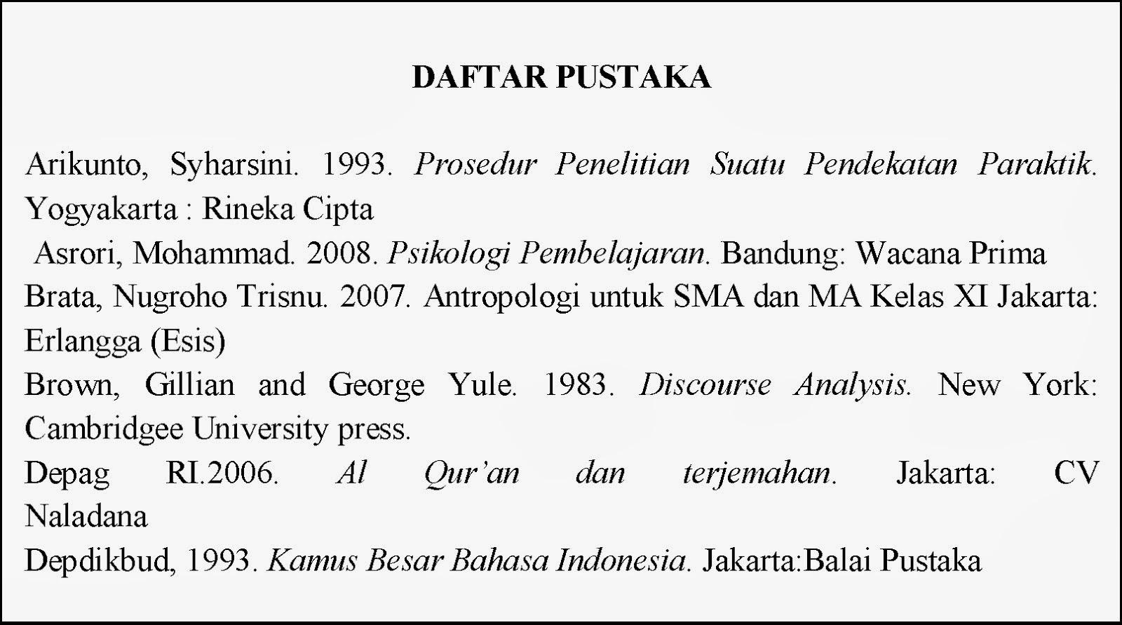 Contoh Penulisan Daftar Pustaka  MEJOR CONJUNTO DE FRASES