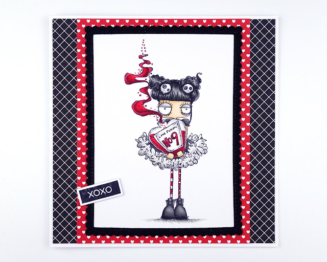 Handmade Valentine's Day card using Love Potion Oddball by Stamping Bella