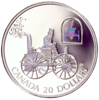 Canada 20 Dollars Silver Coin 2000 H.S. Taylor Steam Buggy