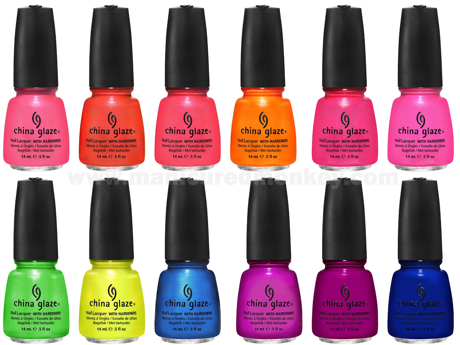 China Glaze's Hot Hues | Summer Neons Nail Lacquer Collection | The ...