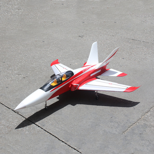 TAFT Hobby TD-05A Red Super Scorpion 1260mm Wingspan Ducted 90mm EDF Jet RC Airplane Kit with Retractable Landing Gear