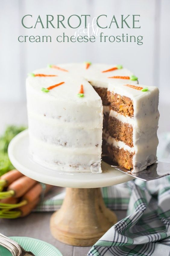 This was hands-down the BEST carrot cake recipe I've ever had. Perfectly moist and light, with just the right amount of cinnamon. Easy to make too, and that cream cheese frosting was to die for! #carrotcake #cake #carrot #dessert #easy #best #moist #withpineapple #fromscratch #homemade #frosting #easter #simple #classic #southern #topping #creamcheese #layered