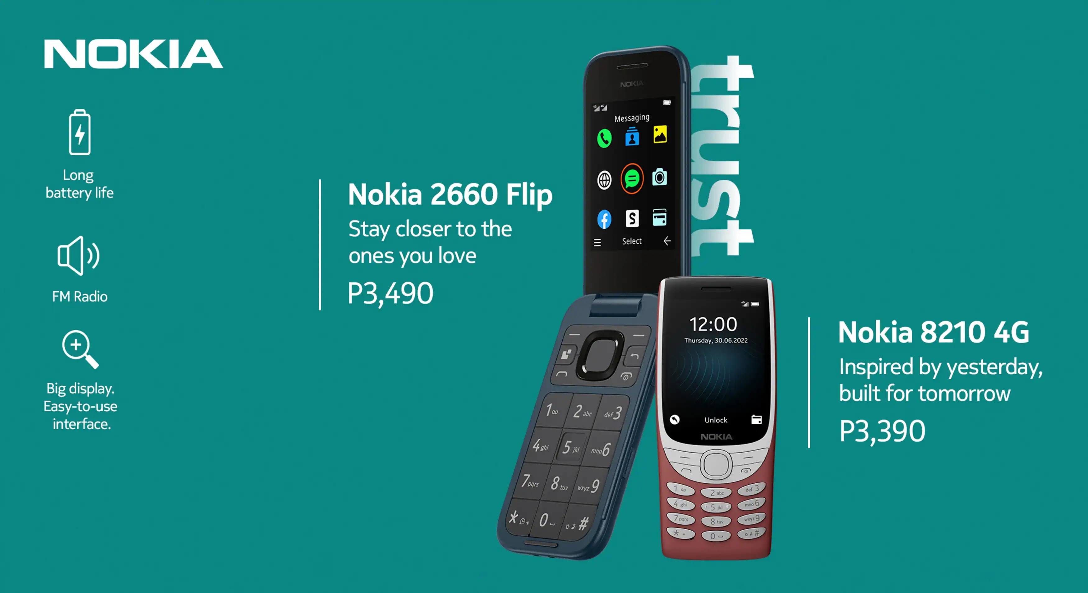 Nokia 2660 Flip and Nokia 8210 4G