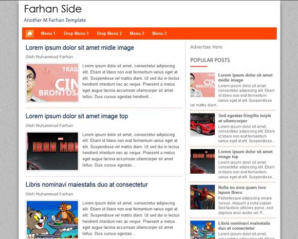 Farhan Side Blogger Template